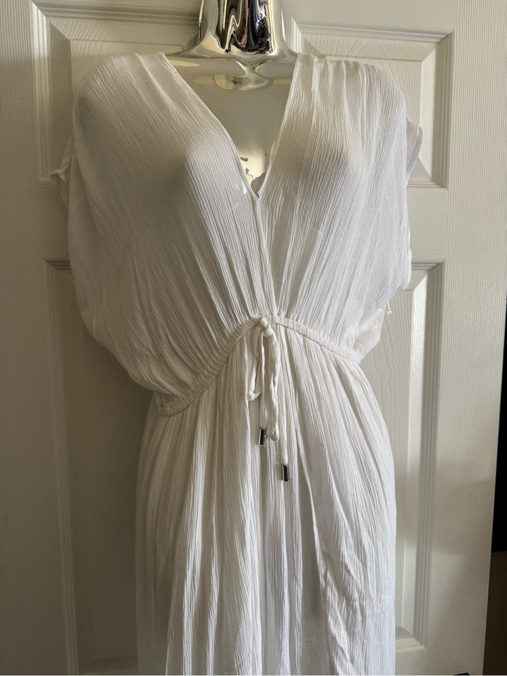 Nordstrom Elan White Swim Maxi Drawstring Dress - Picture 3 of 7